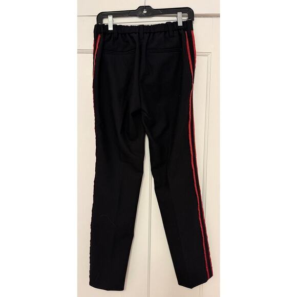 ZADIG & VOLTAIRE Trousers Dress Pants Satin Ribbon Leg Stripe Size 36 - Picture 3 of 5